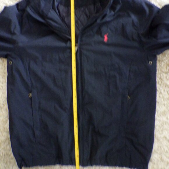 Vintage Polo Ralph Lauren Men's Nylon Lined Bomber Jacket Size Small Blue - Picture 14 of 14